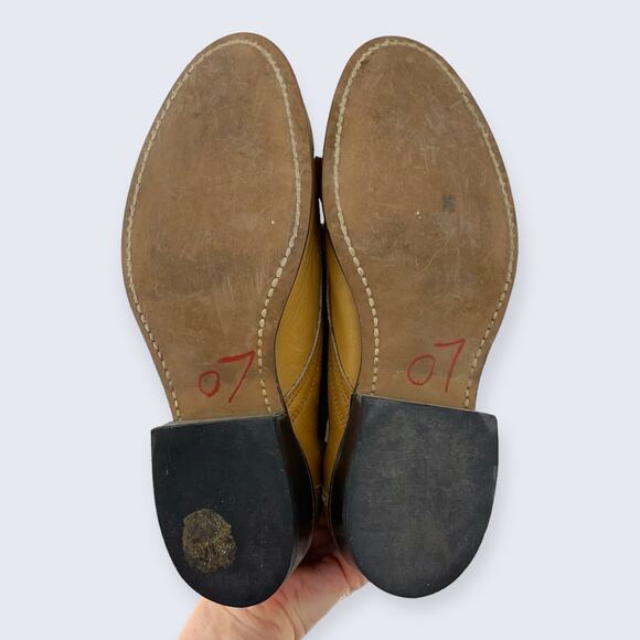 Laredo Tan Leather Kiltie Lace Up 1.5" Heel Western Roper Boot 118 56156 6 - Picture 6 of 9